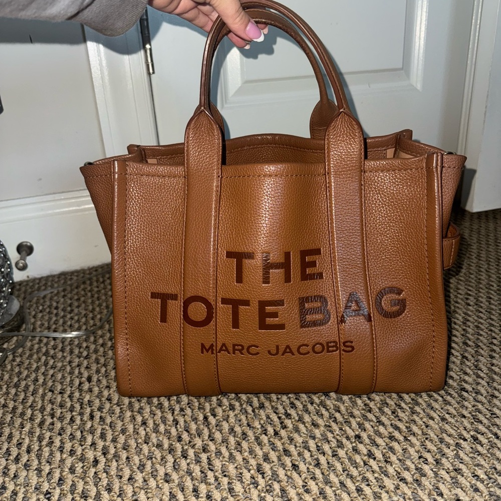Marc Jacobs Tan Leather Tote Bag
